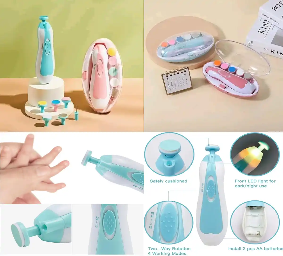 Baby nail trimmer (2 pcs pensil battary system)