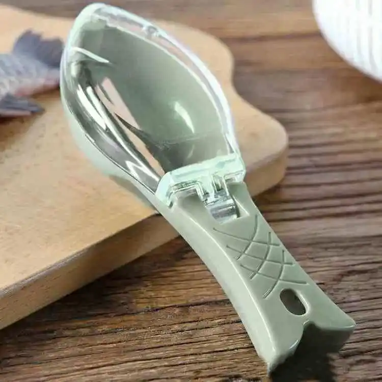 Fish Clean Scales with Cover fish scaler scraper remover fish skin brush scraping fishing