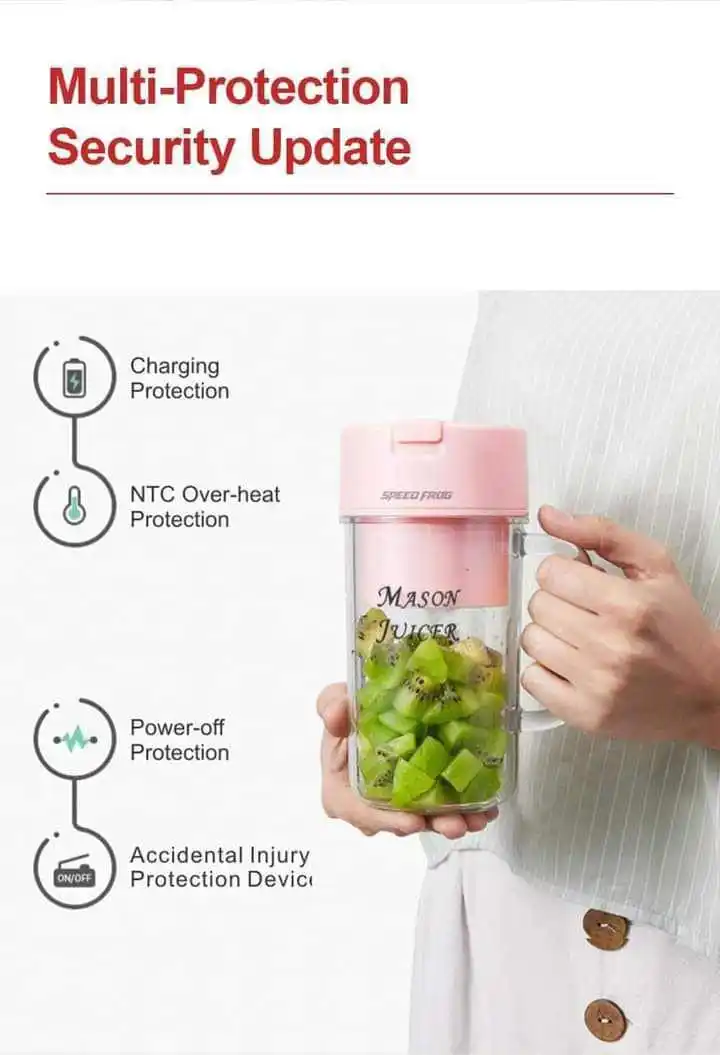 Crusher Juicer Blender Rechargble system