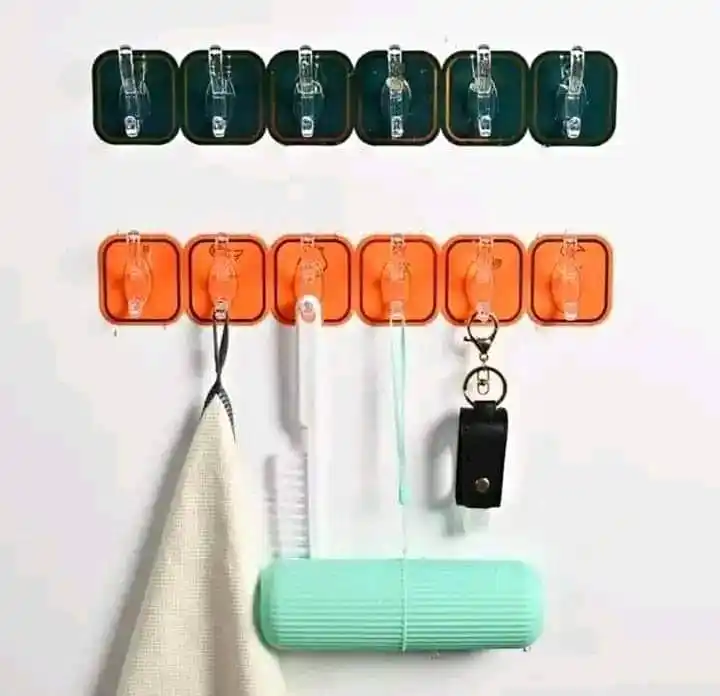 six raw plastic hook
