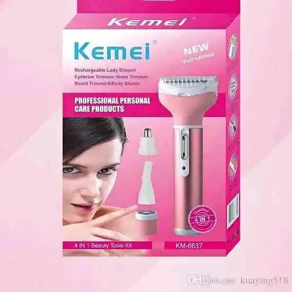 Kemei km -6637 Electric rechargeable trimmer(for women)