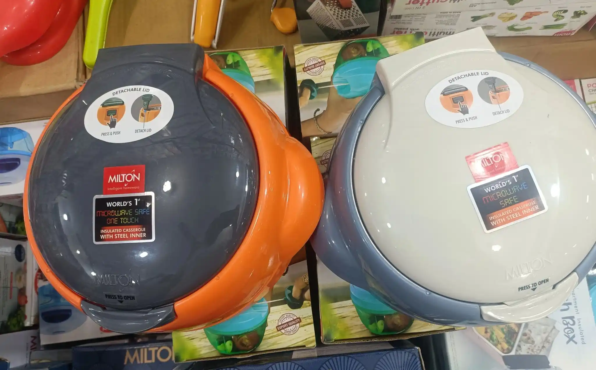 Milton Microwow One Touch Insulated Inner Stainless Steel Casserole