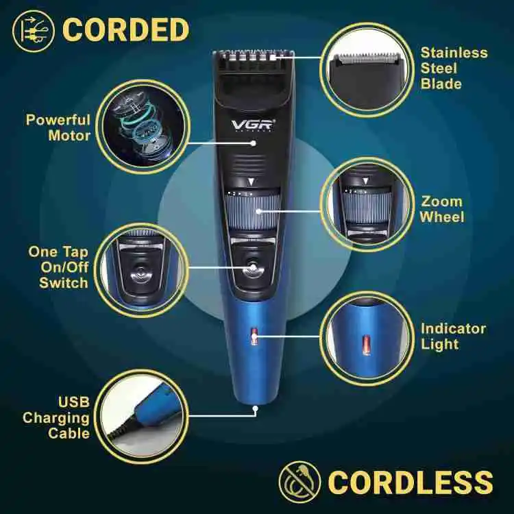 VGR V-052 Trimmer Hair Clipper & Beard Trimmer