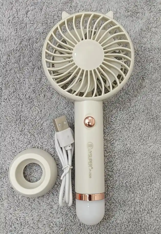 Jysuper 2320 model mini Rechargble fan with led light