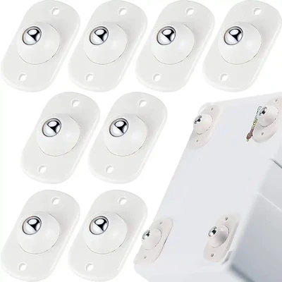 4pcss Self Adhesive Caster Wheels 360 Degree Rotation Mini Swivel Casters Wheel for Furniture Storage Box Roller Cabinet Trash